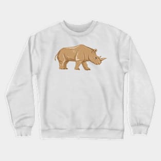 Northern White Rhinoceros Side Drawing Crewneck Sweatshirt